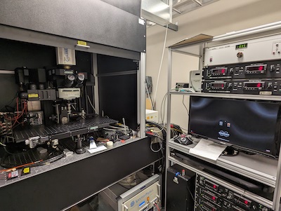 Two photon microscope equipment in lab