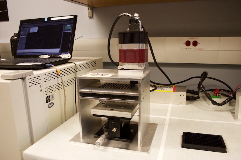 an image of a machine in the multiscale biophysics and biomechanics lab
