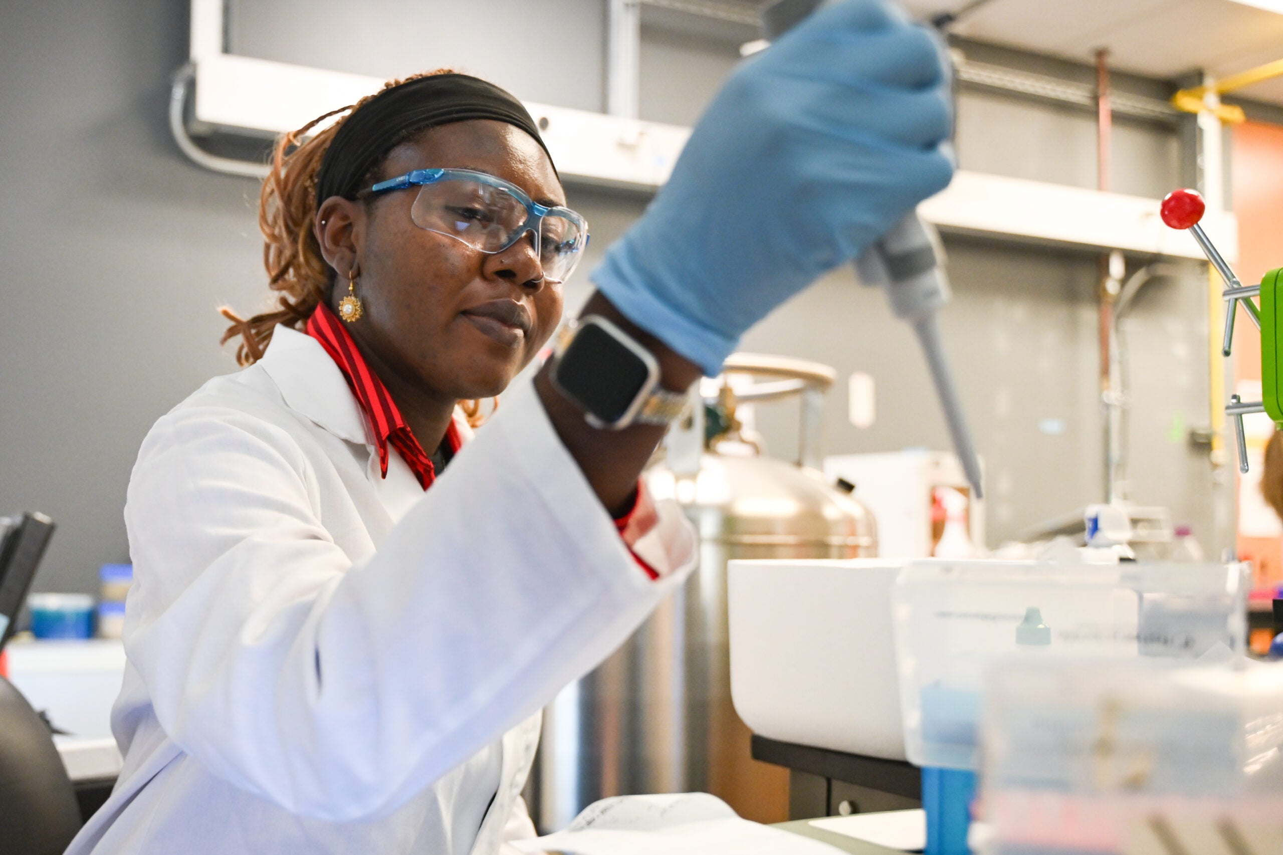 Texas Engineer conducting research in lab