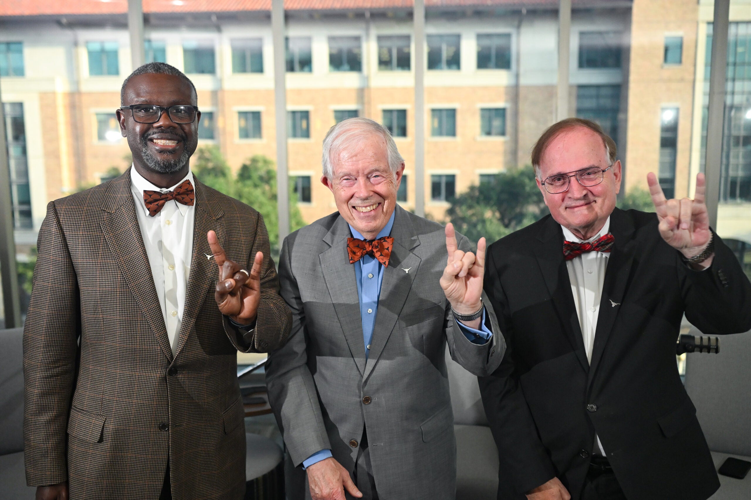 BME department chairs Tyrone Porter, Ken Diller and Nicholas Peppas